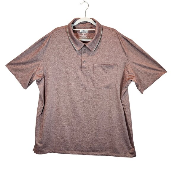 Duluth Trading Co Mens XL Polo Shirt Brown Heather Moisture Wicking golf office - Picture 1 of 13